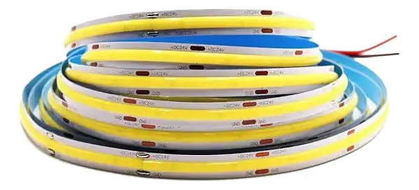 FITA DE LED COB 24V BRANCO QUENTE (3000K) 3528 320LED + IP20 + 5M