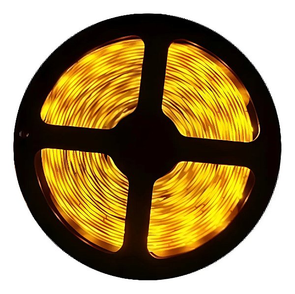 FITA DE LED SILICONADA 24V AMARELO 5050 60LED + IP65 + 5M
