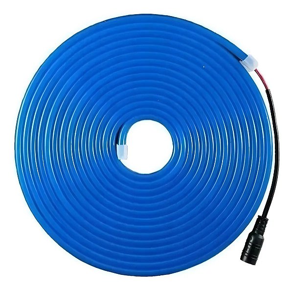 FITA DE LED NEON SILICONADA 12V AZUL ESCURO 3528 60LED + IP67 + 5M
