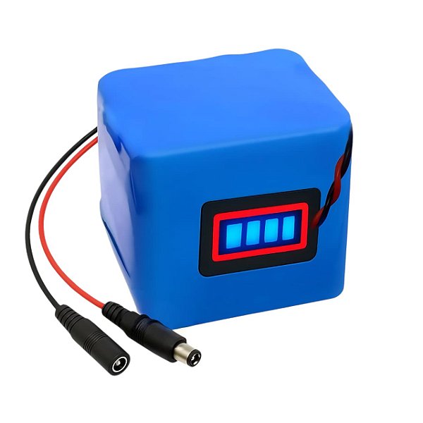 Bateria Lítio 12v 10a C/ Indicador De Nível De Carga + Bms
