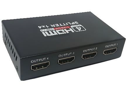 SPLITTER HDMI DIVISOR 1 ENTRADA X 4 SAÍDAS COM FONTE DE ALIMENTAÇÃO BIVOLT ,V1.4 1080P , COMPATIVEL COM HDCP