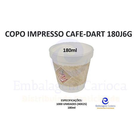 COPO TERMICO IMPRESSO CAFE 180ML 40X25 DART 180J6G