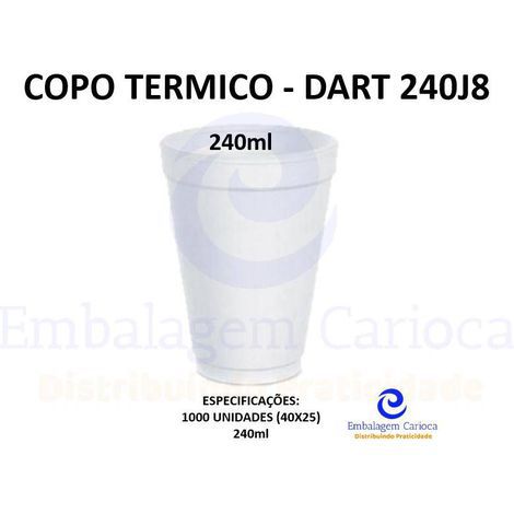 COPO TERMICO 240ML 40X25 DART 240J8