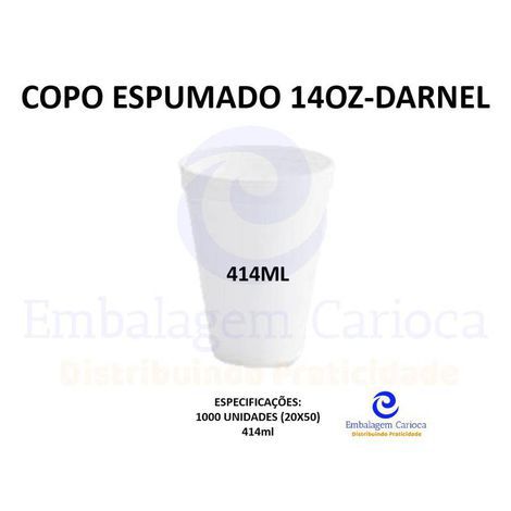 COPO ESPUMADO 14OZ 400ML CX 50X20 DARNEL TERMICO (414)