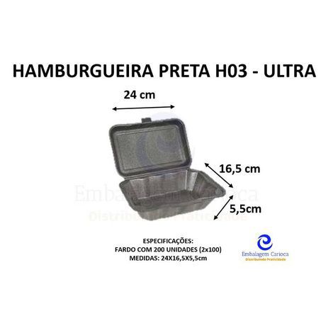 HAMBURGUEIRA PRETA H03 FD.200 ULTRA 24X16,5X5,5 (ESTOJO)
