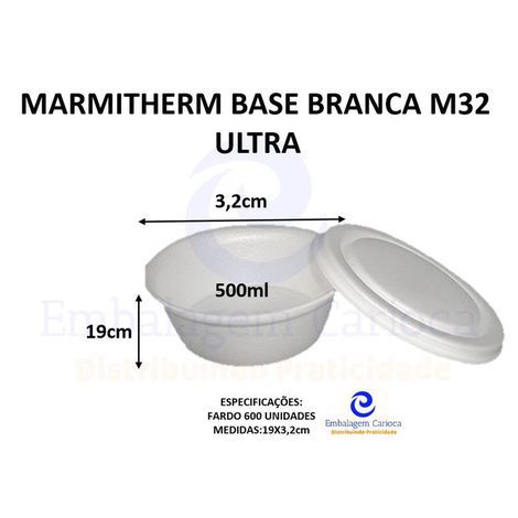 MARMITHERM BASE BRANCA M32 FD/600 ULTRA 19X3,2 500ML