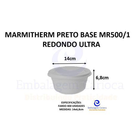MARMITHERM PRETA BASE MR500/1 POTE REDONDO C/400 ULTRA 14X6,8