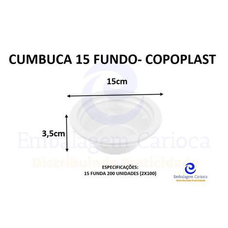 CUMBUCA 15 FUNDO FD.2X100 COPOPLAST