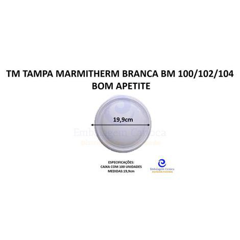 TM TAMPA MARMITHERM BRANCA BM 100/102/104 199X10MM 100 UN BOM APETITE