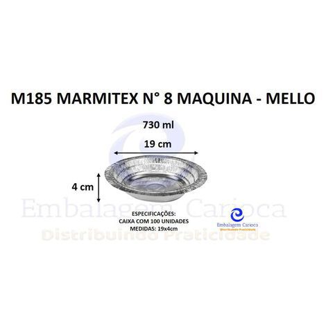 M185 MARMITEX N 8 MAQUINA CX.100 MELLO-730ML