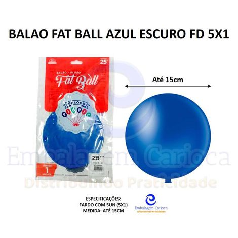 BALAO FAT BALL AZUL ESCURO 5X1