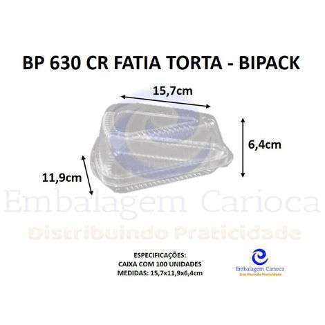 BP 630 BRANCA FATIA TORTA CX.100 BIPACK