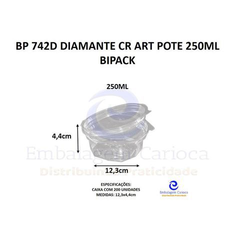 BP 742D DIAMANTE CR ART POTE 250ML CX.200 BIPACK