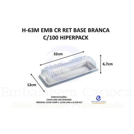 H-63M EMB CR RET BASE BRANCA C/100 HIPERPACK
