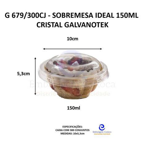 G 679/300CJ - SOBREMESA IDEAL 150ML CRISTAL PET GALVANOTEK