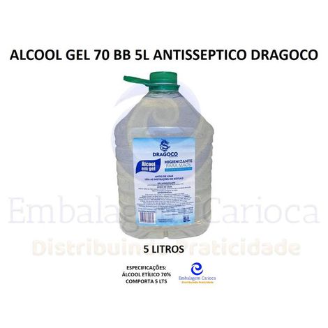 ALCOOL GEL 70 BB 5L ANTISSEPTICO DRAGOCO