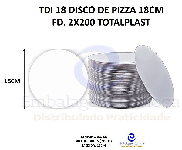 TDI 18 DISCO DE PIZZA 18CM FD. 2X200 TOTALPLAST