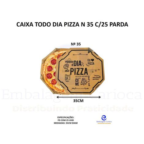 CAIXA TODO DIA PIZZA N 35 C/25 PARDA