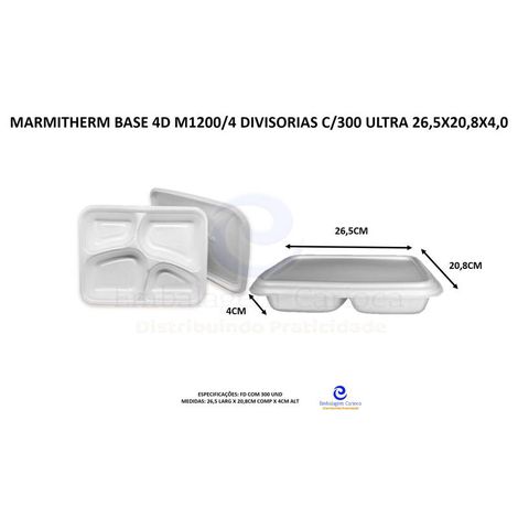MARMITHERM BASE 4D M1200/4 DIVISORIAS C/300 ULTRA 26,5X20,8X4,0