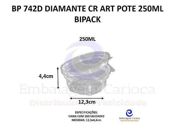 BP 742D DIAMANTE CR ART POTE 250ML CX.200 BIPACK