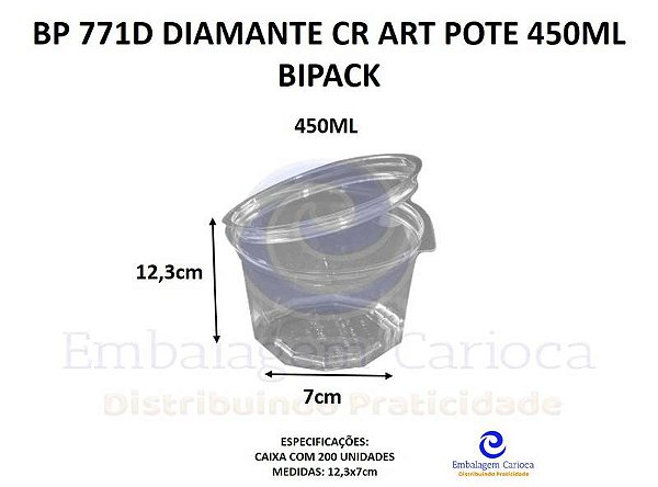 BP 771D DIAMANTE CR ART POTE 450ML CX.200 BIPACK