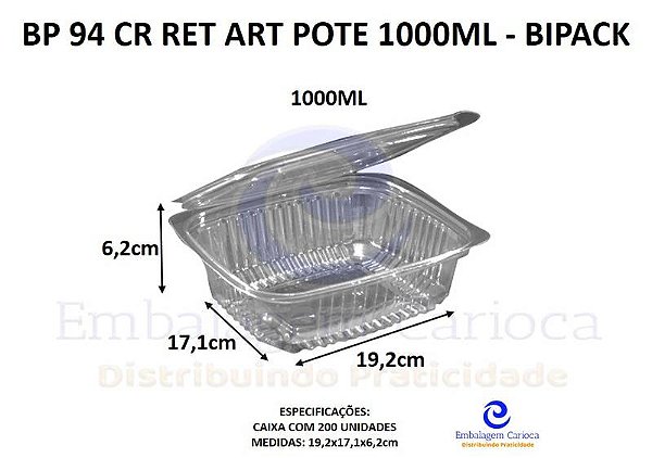 BP 94 CR RET ART POTE 1000ML CX.200 BIPACK