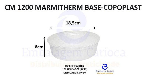 CM 1200 MARMITHERM BASE REDONDA FD.2X50 COPOPLAST 18,8X6
