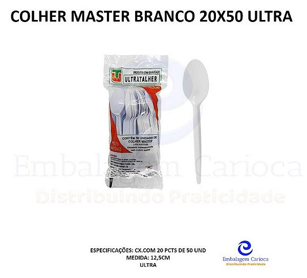 COLHER MASTER BRANCO 20X50 ULTRA
