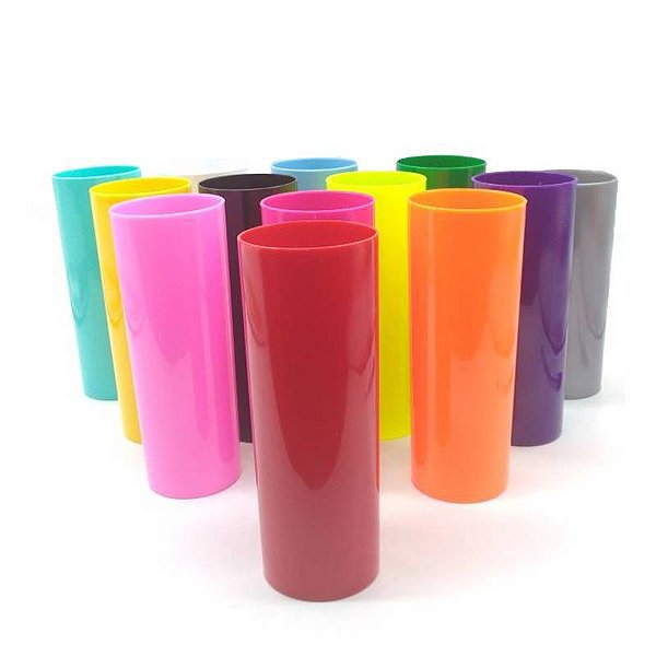 COPO 300ML MISTA OPACO LONG DRINK CX.100 PLASTDAN