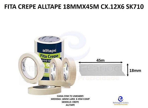 FITA CREPE ALLTAPE 18MMX45M CX.12X6 SK710 PA2000001