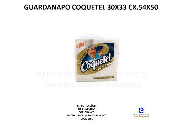 GUARDANAPO COQUETEL 30X33 CX.54X50