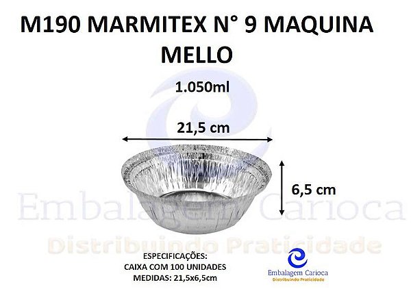 M190 MARMITEX N 9 MAQUINA CX.100 MELLO-1.050ML