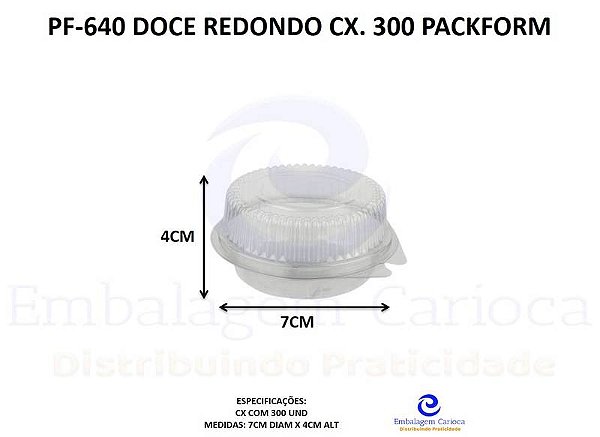 PF-640 DOCE REDONDO CX. 300 PACKFORM