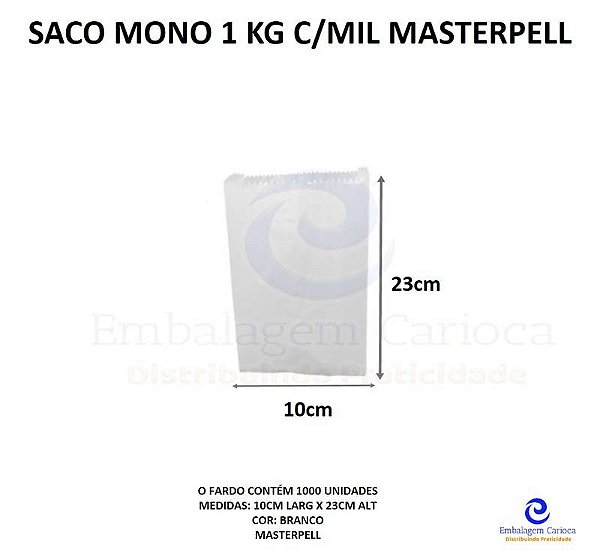 SACO MONO 1KG C/MIL MASTERPELL