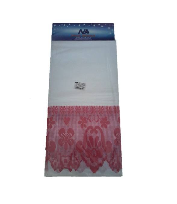 TOALHA MESA 70X70 LEITOSA DECORADA ROSA CLARO C/ 10 UND