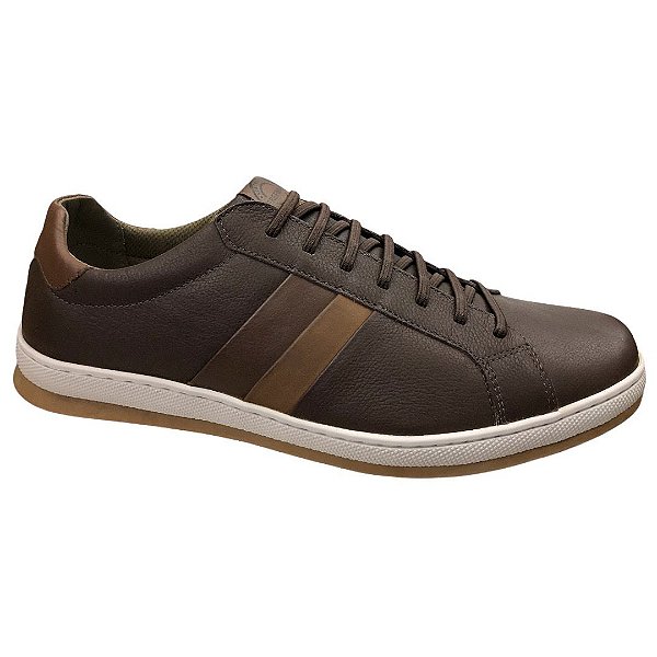 Sapatênis Masculino Freeway Casual Couro Angel Malbec - AGER-3249 - Marrom