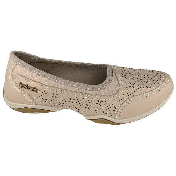 Tênis Feminino Kolosh Casual Hades Machiato Cacharrel Macchiato Nude - C2743 - Nude