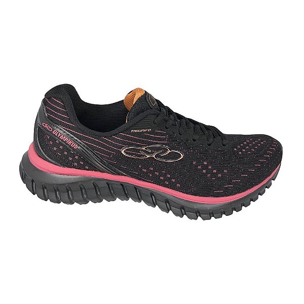 Tênis Feminino Olympikus Triunfo - 835 - Preto-Hibisco