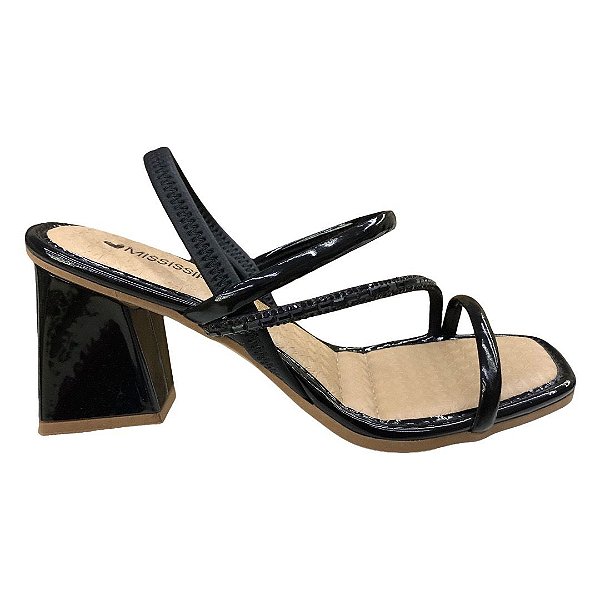 Sandália Feminina Mississipi - Q7301A - Preto