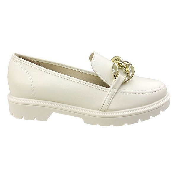 Sapato Feminino Beira Rio Loafer - 4283.105 - Branco Off