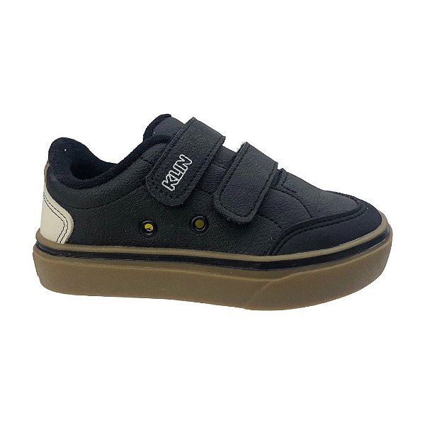 Tênis Infantil Menino Klin Casual - 260059000-015235 - Preto-Off White-Taupe
