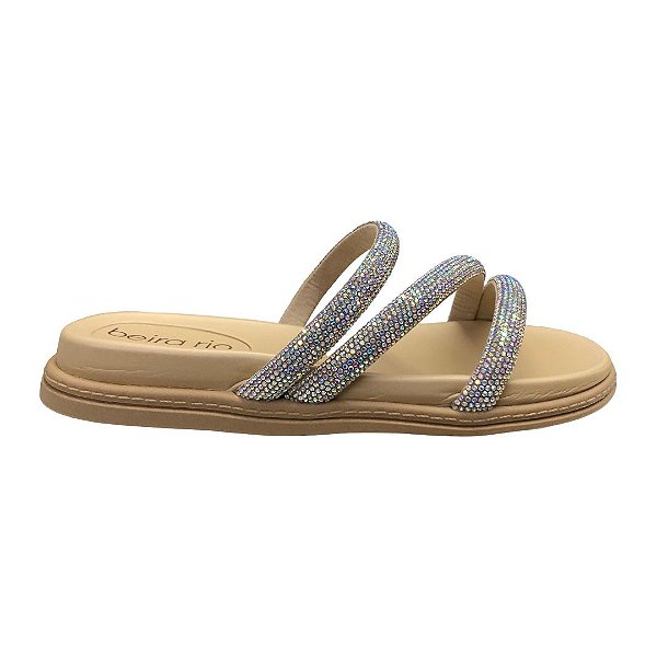 Chinelo Feminino Beira Rio - 8488.108 - Aurora Boreal-Creme