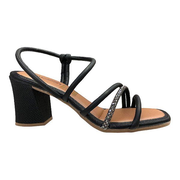 Sandália Feminina Mississipi - Q9732 - Preto