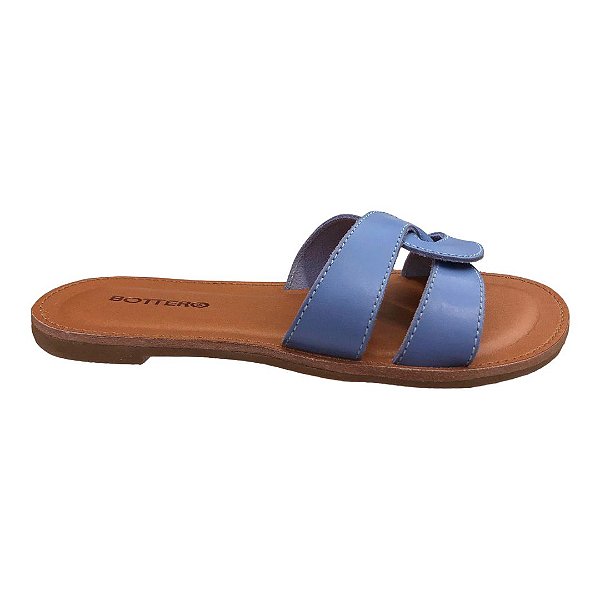 Rasteira Feminina Bottero Couro - 359202-4 - Azul