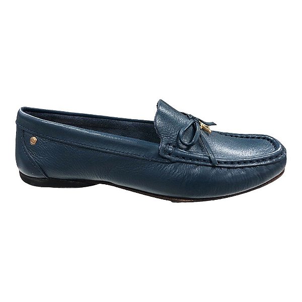 Sapato Feminino Andacco Mocassim Couro - 45002 - Azul