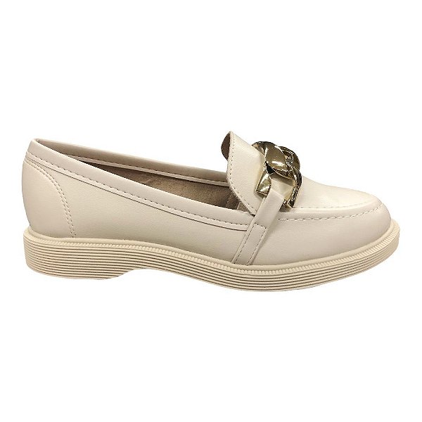 Sapato Feminino Moleca Loafer - 5666.110 - Branco Off