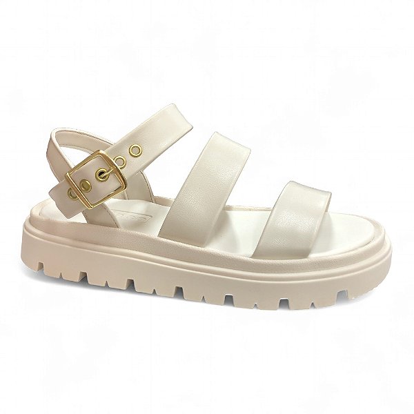 Sandália Feminina Moleca - 5504.101 - Branco Off