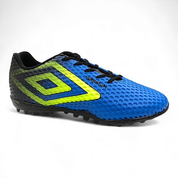 Chuteira Masculina Umbro Society Warskin - U01FB00162-361 - Azul Eletrico-Limao-Preto