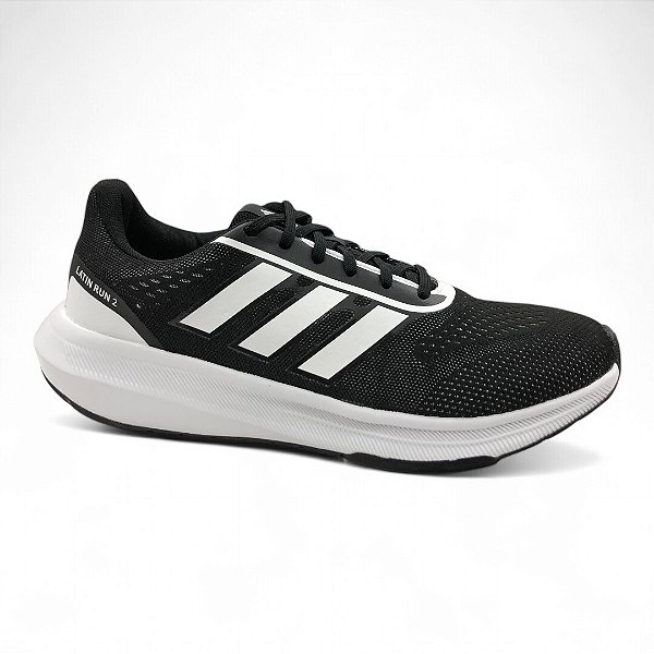 Tênis Masculino Adidas Latin Run 2.0 - JJ6281 - Preto-Branco