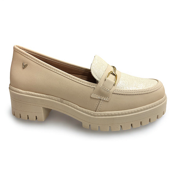 Sapato Feminino Mississipi Loafer - Q8551A - Bege